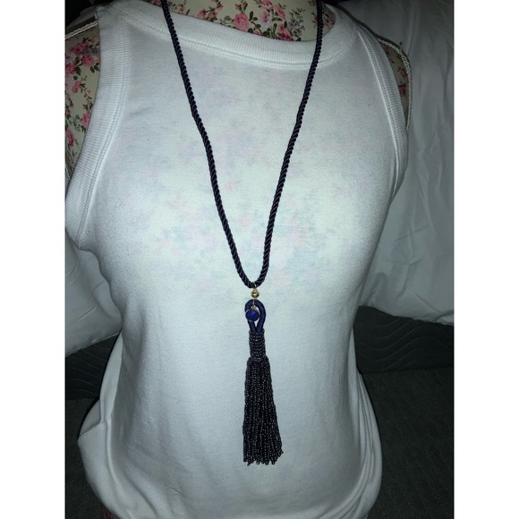 Tommy Bahama Beachy Beads Tassel Navy Blue NWT. - Picture 3 of 4
